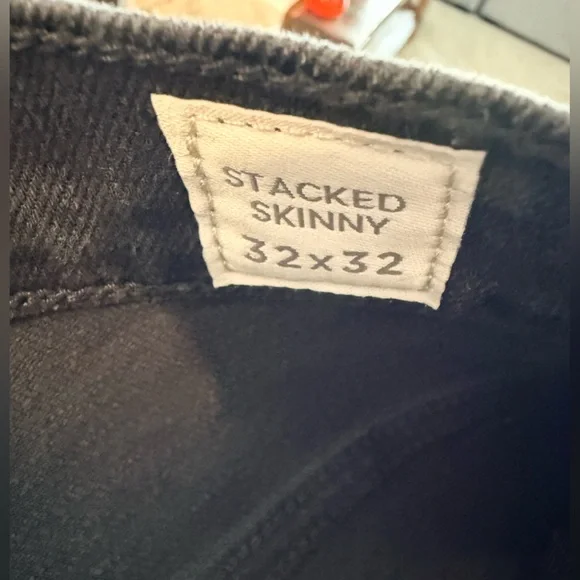 Pacsun Stacked Skinny Jeans 32x32 Black Distressed - Picture 6 of 7